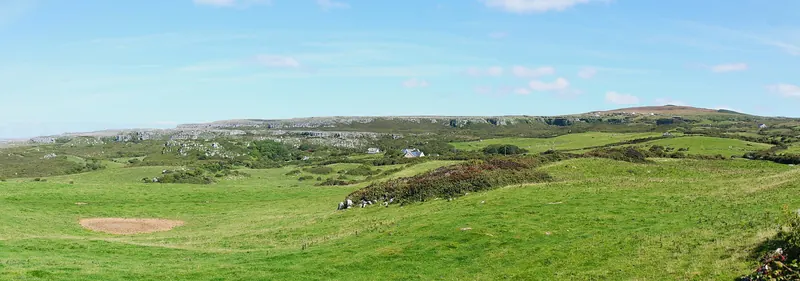 The limestone karst landscape of the Burren in County Clare