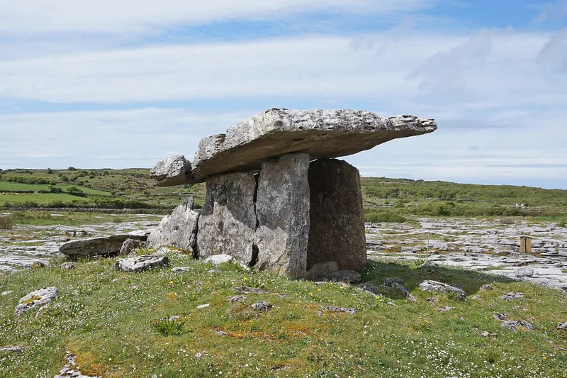 Poulnabrone Dolmen, a Neolithic portal tomb in the Burren