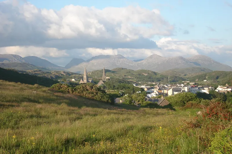 The town of Clifden, Connemara's main hub