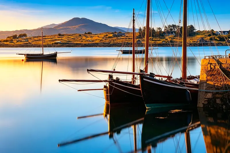 The harbour at Roundstone village in Connemara