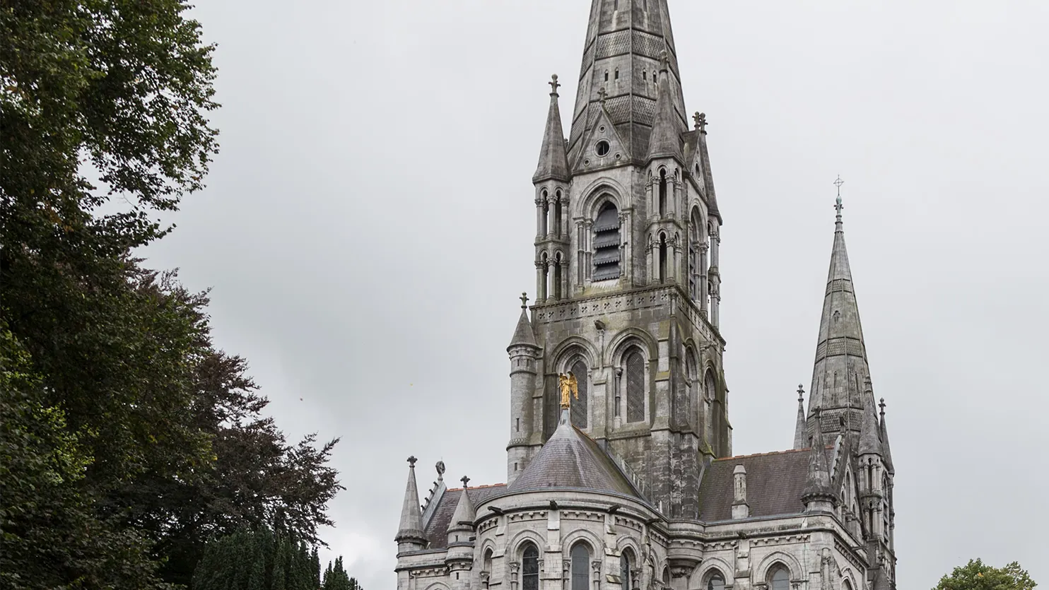 St Fin Barre's Cathedral rising above the city of Cork