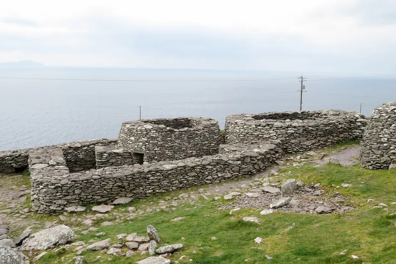 Ancient stone beehive huts on the Dingle Peninsula