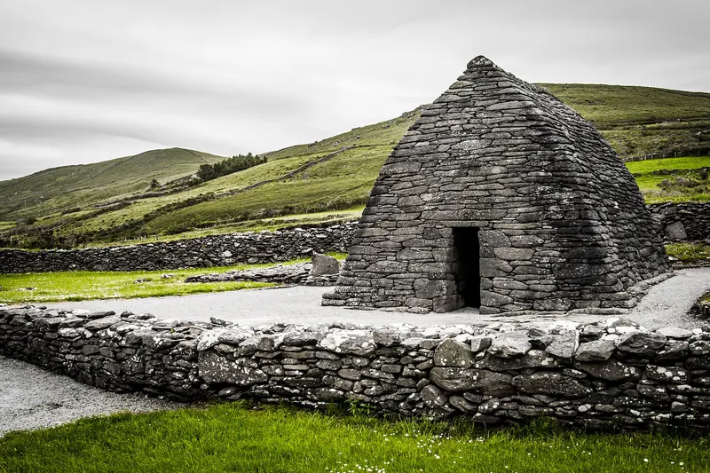 Visitors at Gallarus Oratory on the Dingle Peninsula