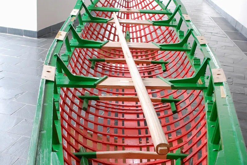 A traditional Irish currach boat