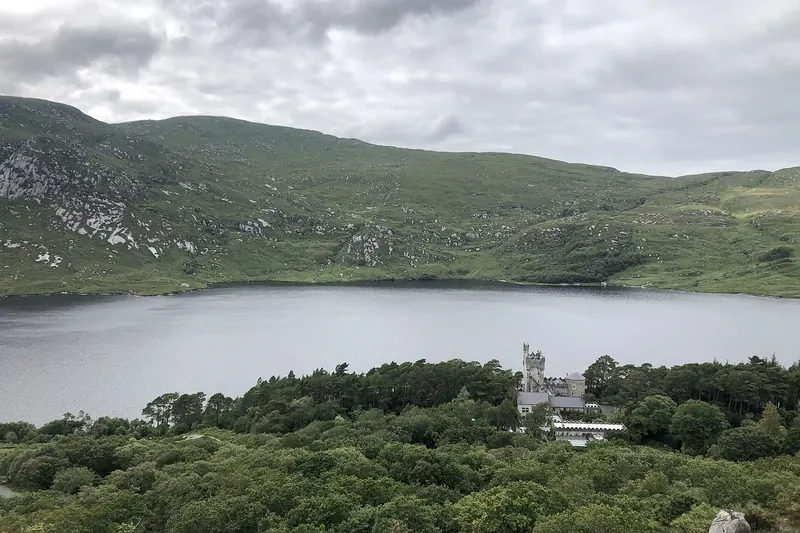 Glenveagh Castle beside Lough Beagh in County Donegal