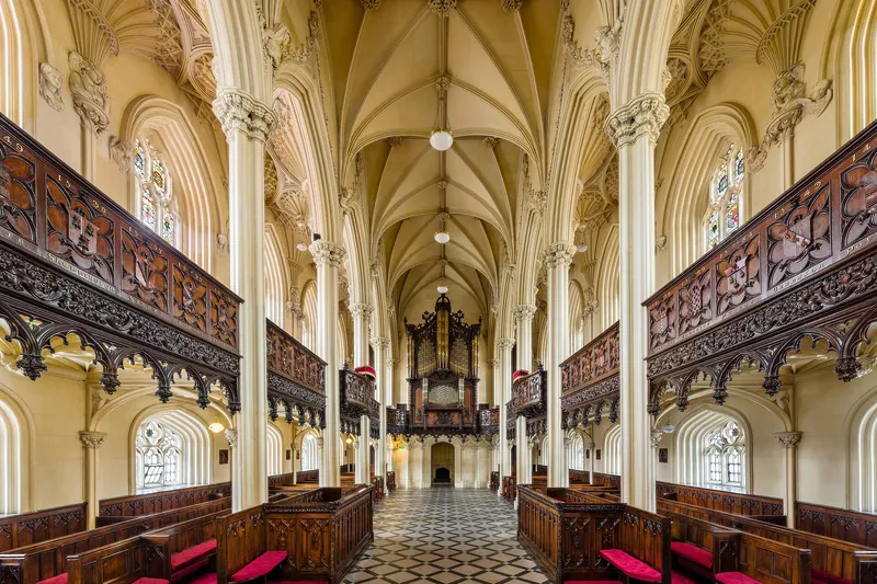 The ornate interior of the Chapel Royal at Dublin Castle