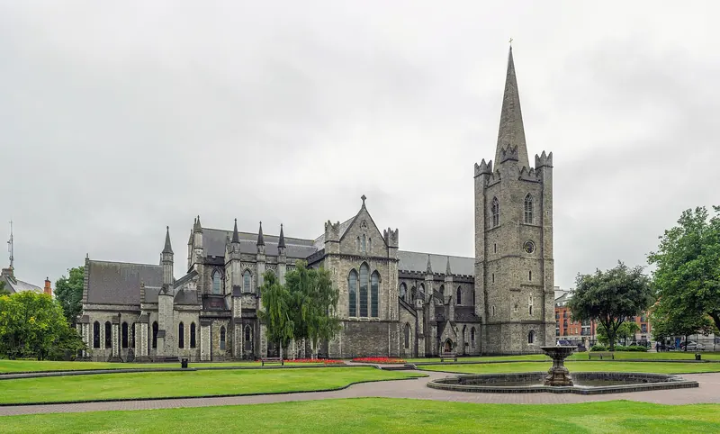 The exterior of St Patrick's Cathedral in Dublin