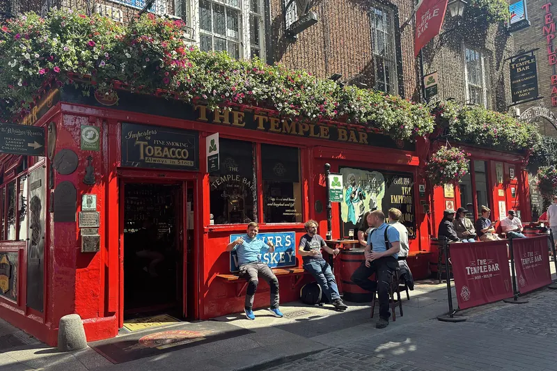 The colourful Temple Bar pub in Dublin's Temple Bar district