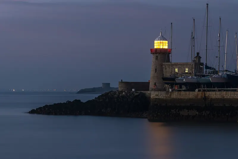 Howth Harbour lighthouse near Dublin