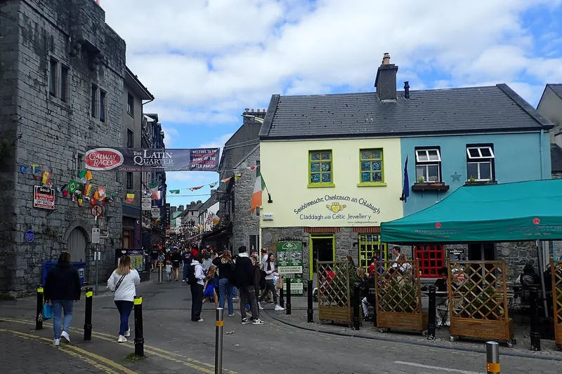The cobbled streets of Galway's Latin Quarter