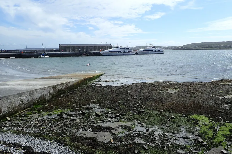 The harbour at Kilronan on Inis Mór, the largest Aran Island