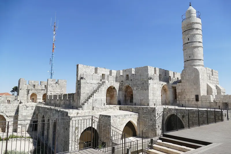 The Tower of David citadel at the Jaffa Gate in Jerusalem