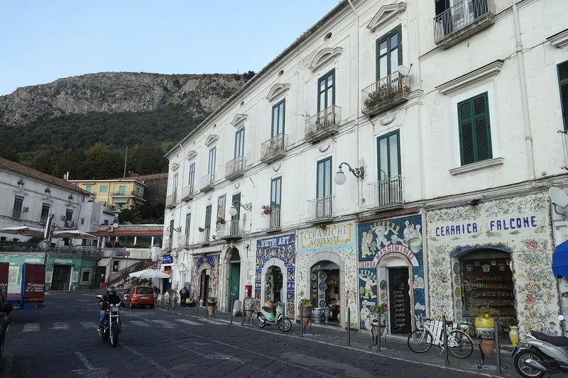 The ceramics town of Vietri sul Mare above the sea