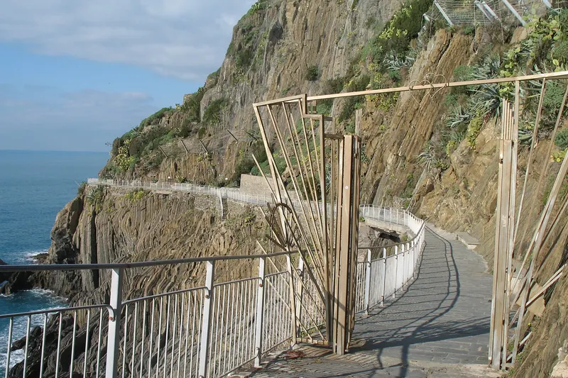 The Via dell'Amore, a section of the Sentiero Azzurro coast path cut into the cliff