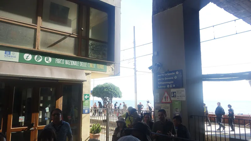 The ticket counter at Manarola's small train station