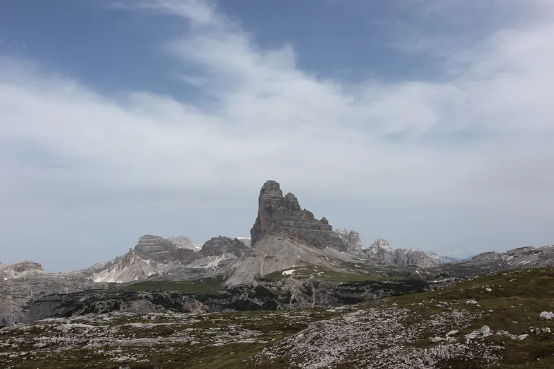 The path around the base of the Tre Cime towers