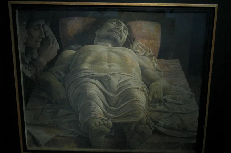 Mantegna's radically foreshortened Dead Christ, in the Pinacoteca di Brera