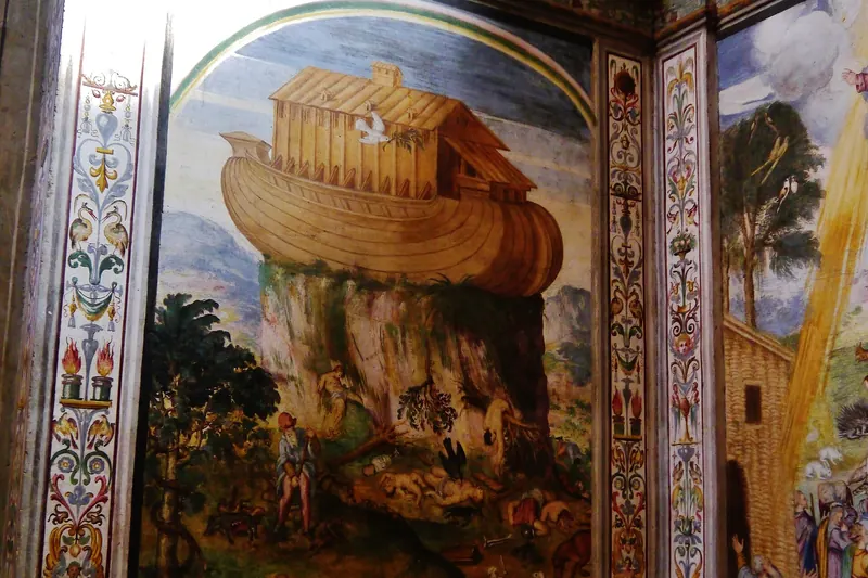 Sixteenth-century frescoes covering the walls of San Maurizio al Monastero Maggiore