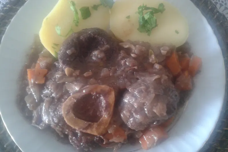 Ossobuco, veal shin braised until the marrow is the best part