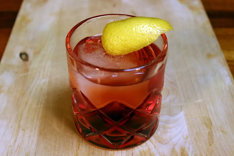 A Negroni, the classic Milanese aperitivo drink