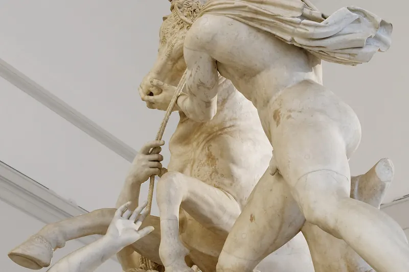 The Farnese Bull, carved from a single block, in the National Archaeological Museum