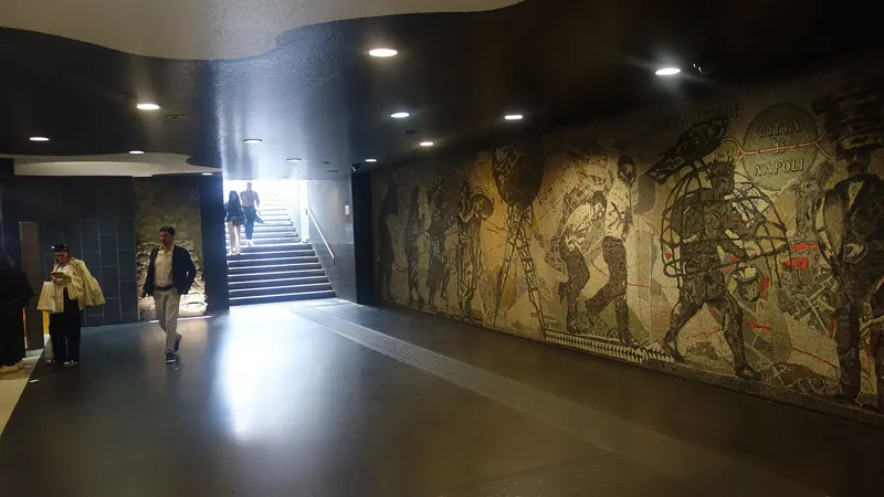 The mosaic light-well inside Toledo metro station