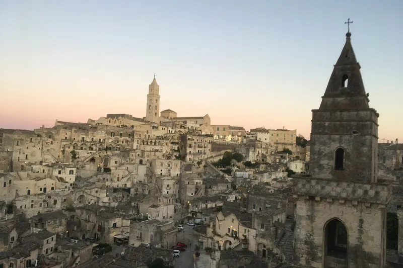 One of the rock-cut churches around Matera, carved into the limestone