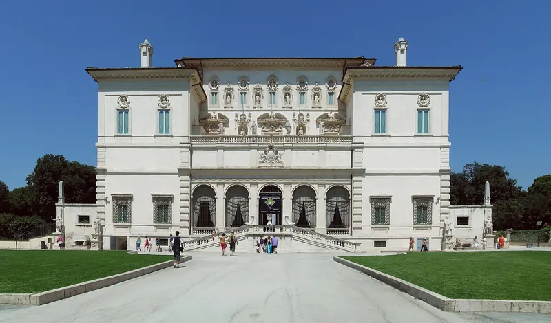 The garden facade of the Villa Borghese, home to the Galleria Borghese