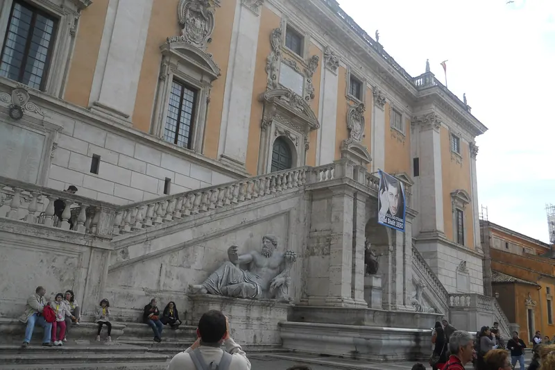 The Renaissance facade of the Capitoline Museums on Michelangelo's piazza