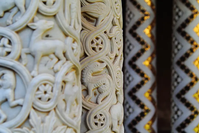 The cloister of Monreale cathedral, with its 228 paired columns