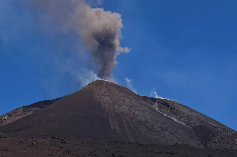 Etna's summit craters seen from Piano del Lago