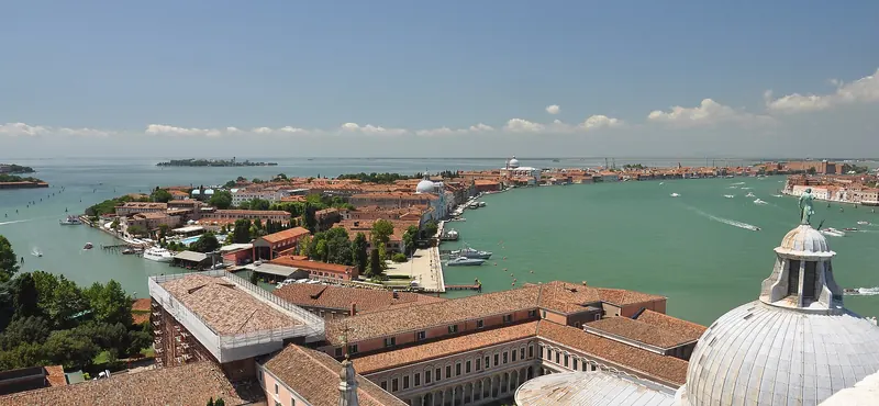 The view across the water to Giudecca from the top of San Giorgio Maggiore's campanile