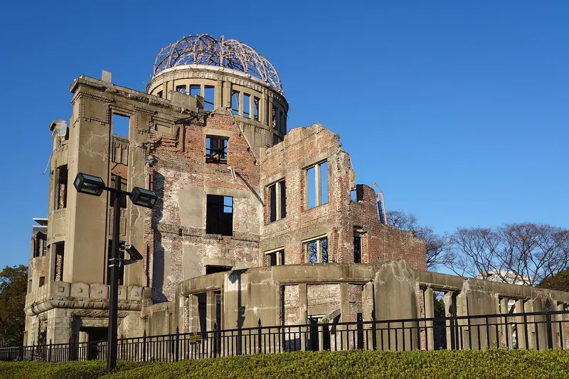 The preserved ruin of the Atomic Bomb Dome in Hiroshima