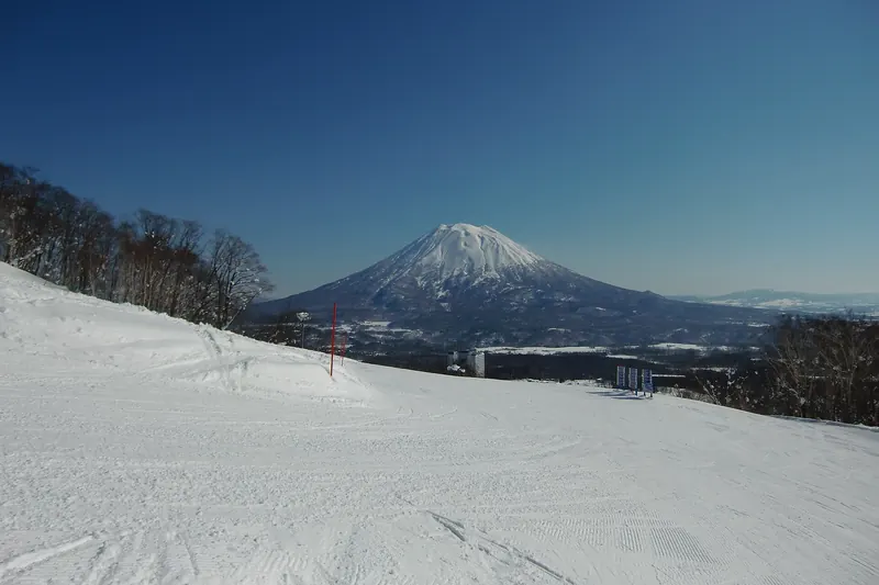 A ski slope in the Niseko resort area