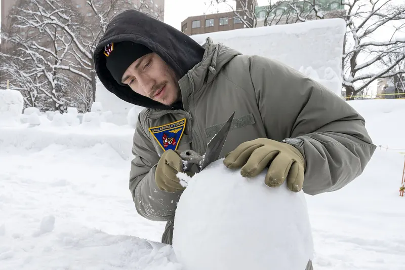 Enormous snow and ice sculptures at the Sapporo Snow Festival