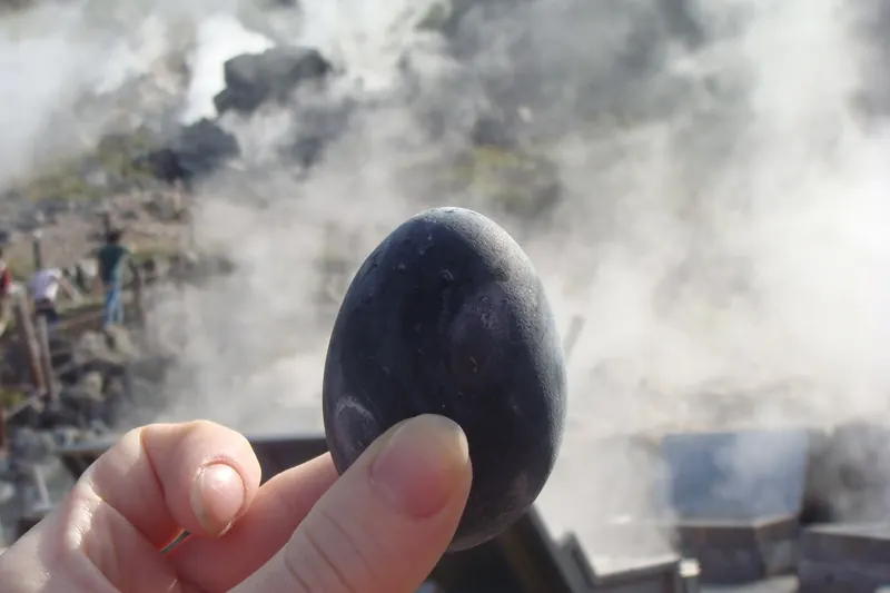 Kuro-tamago, eggs hard-boiled in Owakudani's hot springs