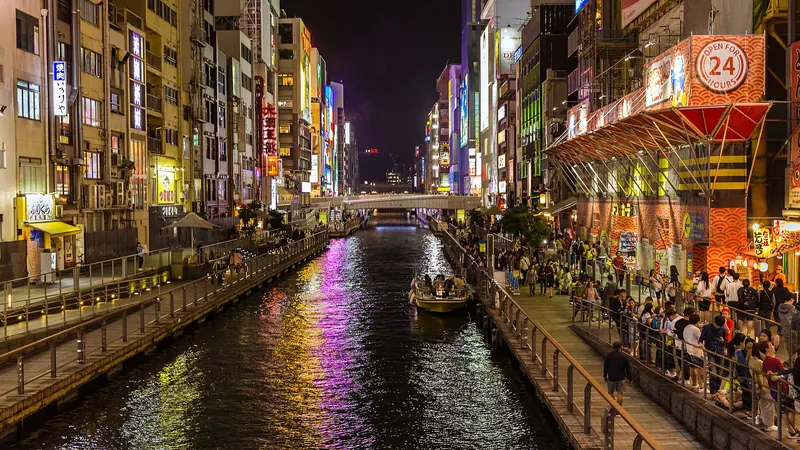 The Dotonbori canal in Osaka's Namba entertainment district