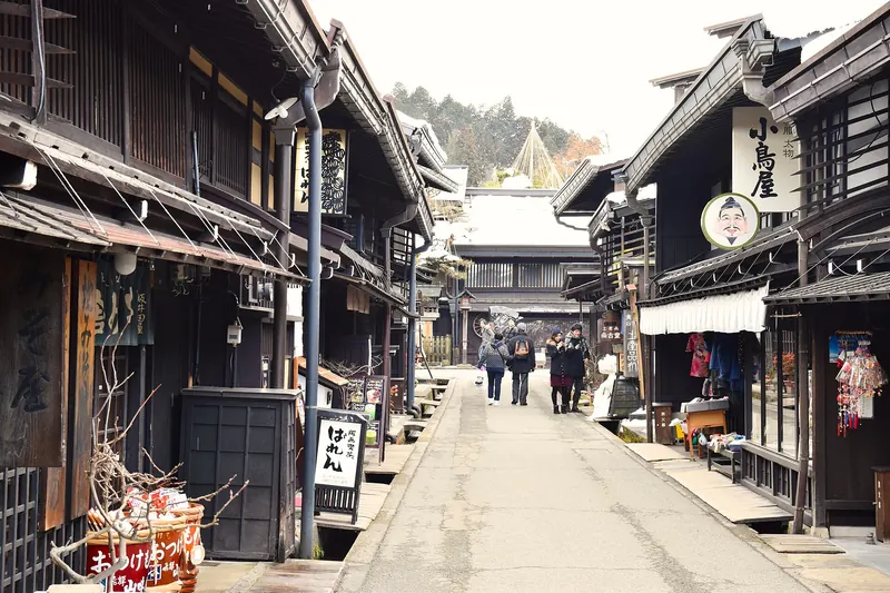 A quiet street in Takayama's old town