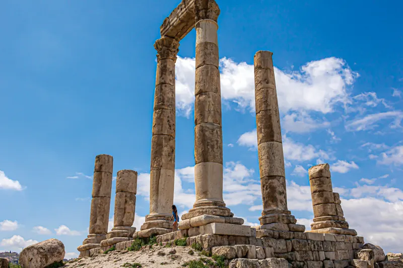 The columns of the Temple of Hercules on the Amman Citadel