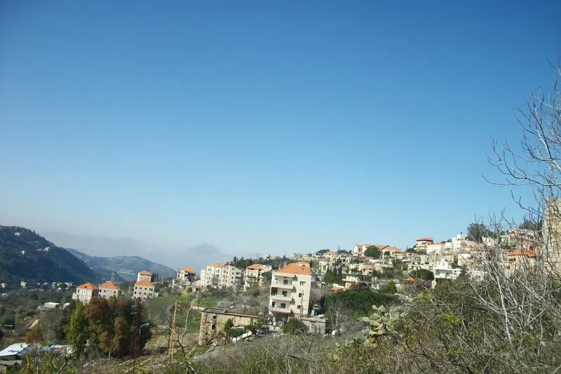 Stone houses and cobbled lanes in the village of Deir al-Qamar