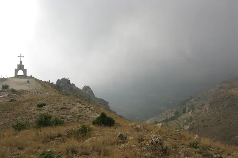 A small chapel among the cedar trees of the Cedars of God in Lebanon