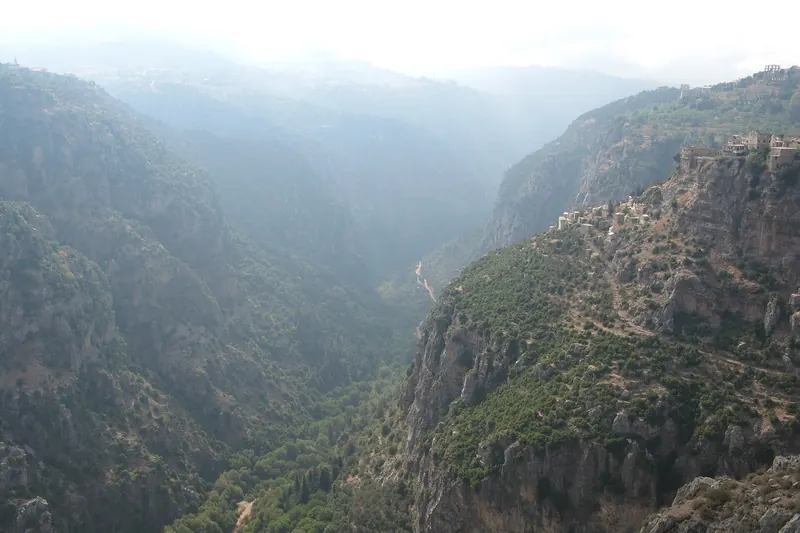 The deep green gorge of the Qadisha or Holy Valley in northern Lebanon