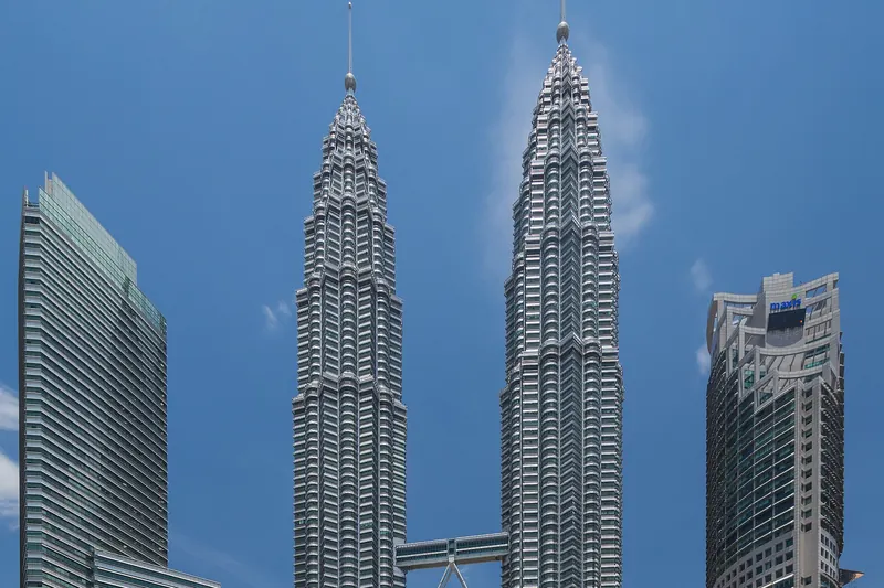 The Petronas Towers in Kuala Lumpur