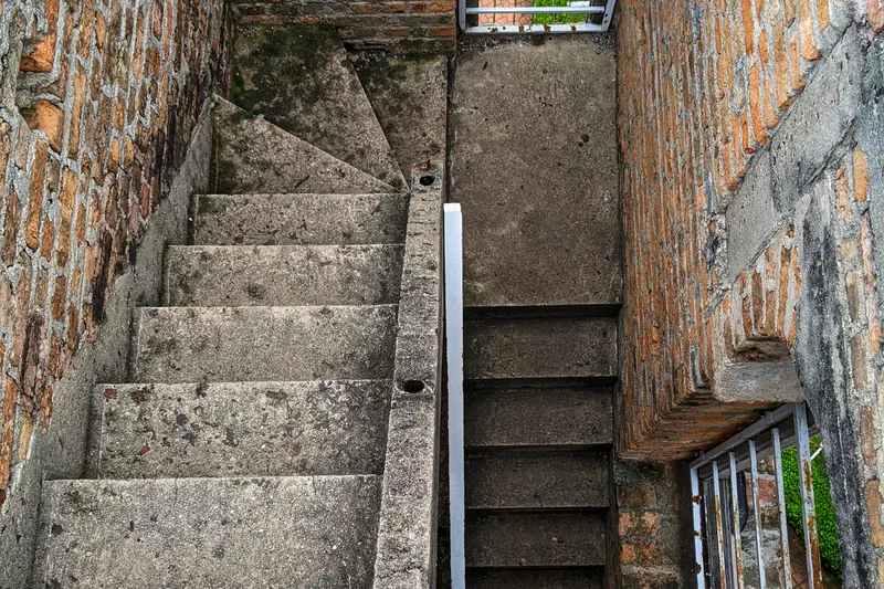 The interior stairs of Kellie's Castle near Ipoh