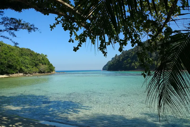 An island in Tunku Abdul Rahman Park near Kota Kinabalu