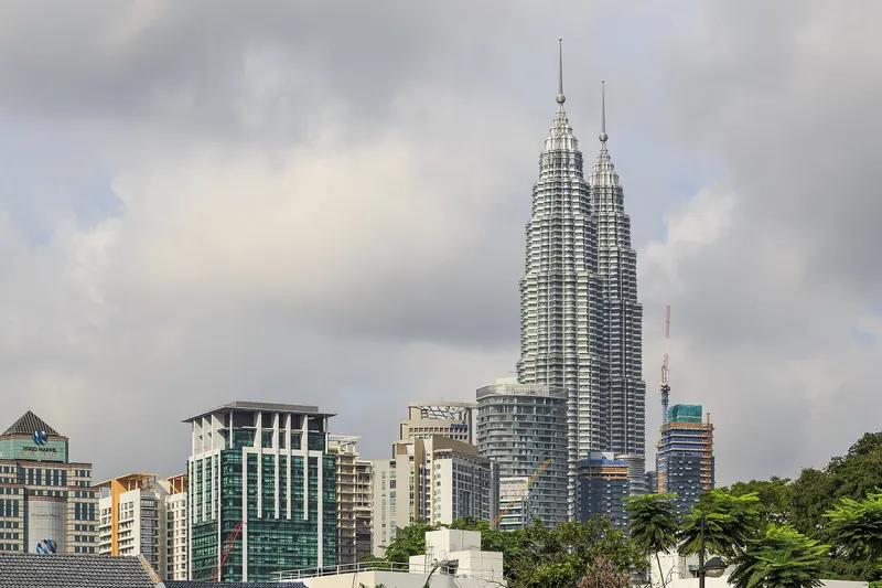 The Petronas Towers in Kuala Lumpur