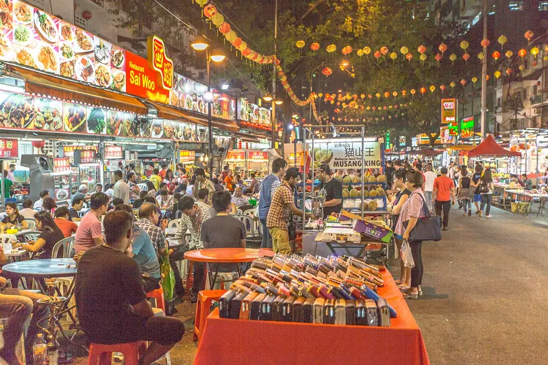 Jalan Alor food street in Kuala Lumpur
