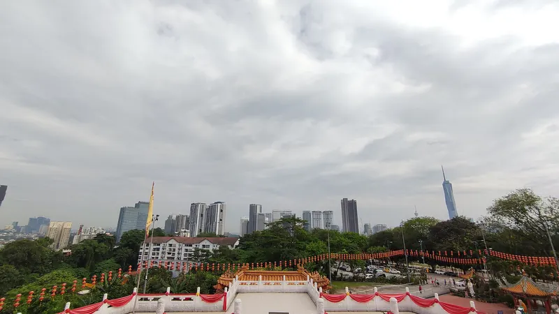 The Kuala Lumpur skyline seen from Thean Hou Temple