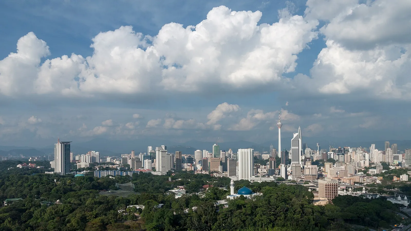 The Kuala Lumpur skyline with the Petronas Towers