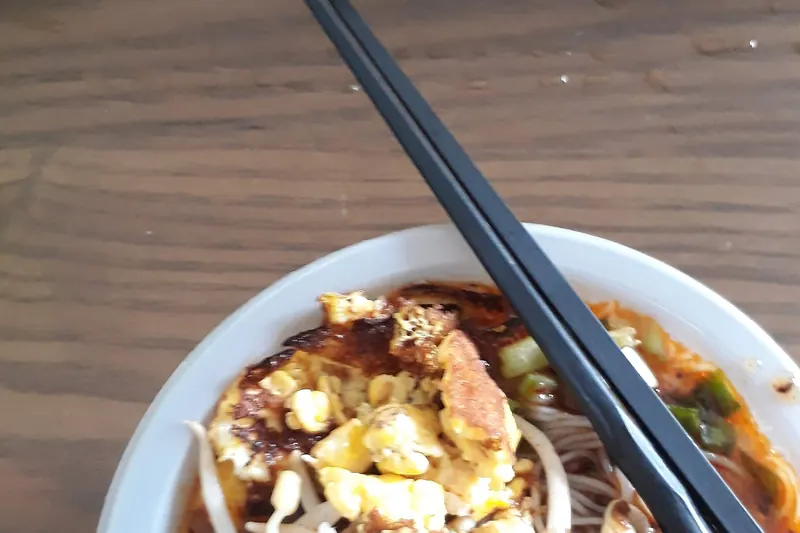 Sarawak laksa, a spiced coconut noodle soup
